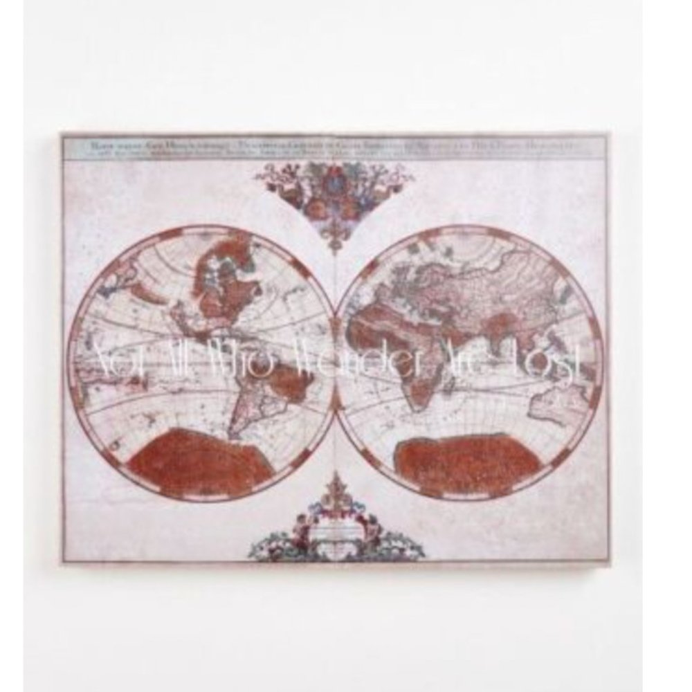 Not All Who Wander Are Lost Canvas Wall Art, Sea Salt Texture, Tolkien 22”x28”